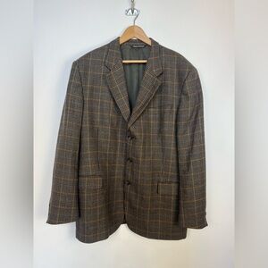 Mark Shale Astor Men’s Coat Blazer‎ Houndstooth Virgin Wool Size 46L (Approx.)